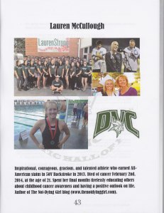Lauren HOF Yearbook Page